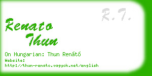 renato thun business card